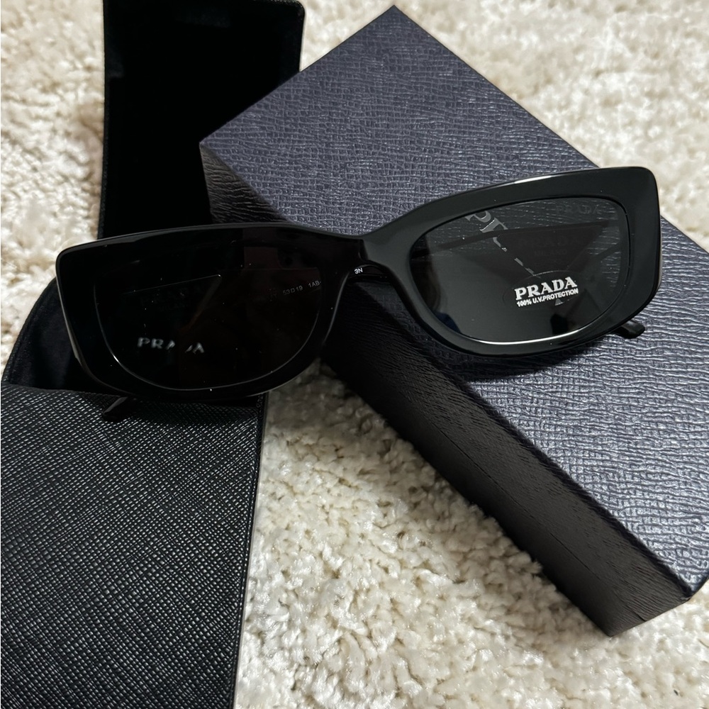 prada symbols rectangular women’s sunglasses PR14YS